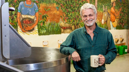Dean leaning on a Loring Roaster
