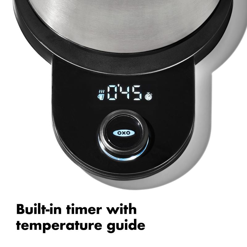 a digital display show the adjustable temperature