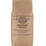 A 5 pound bag of Dean’s Bean’s Organic coffee labeled “Marrakesh Express”