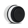 A close up of the travel mug lid, with the flip top open