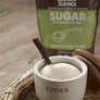 A small sugar dish filled with Sweet Justice sugar
