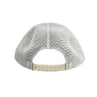 the back of a trucker hat showing gray mesh
