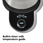 a digital display show the adjustable temperature 