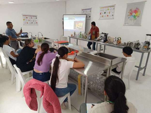 students in a class on hospitality 