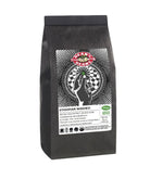 a 1 pound bag labeled Honduran Bird-Friendly