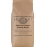 A 5 pound bag of Dean’s Bean’s Organic coffee labeled “Mexican Chiapas French Roast”