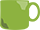 Green coffee mug icon