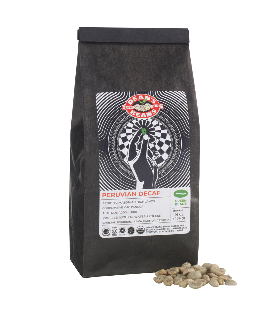 Organic Peruvian Green Coffee - Natural Water Process Decaf (Unroasted)