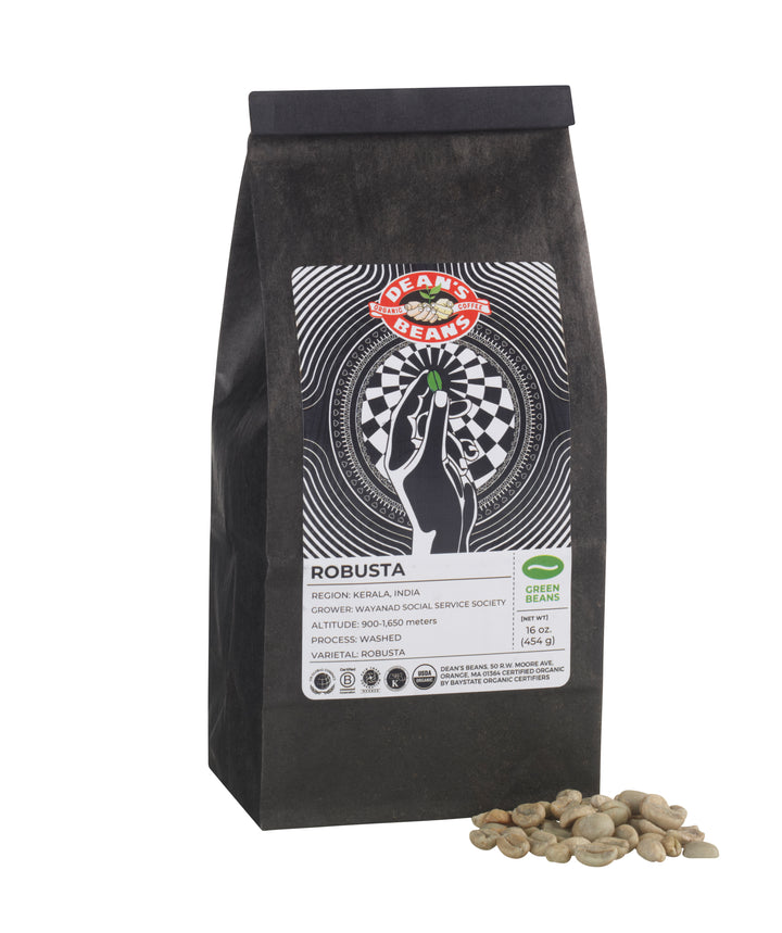 Organic Robusta Green Coffee (Unroasted)