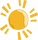 Yellow sun icon