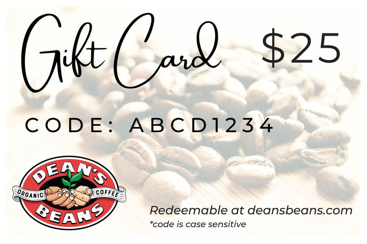 Dean's Beans Virtual Gift Card