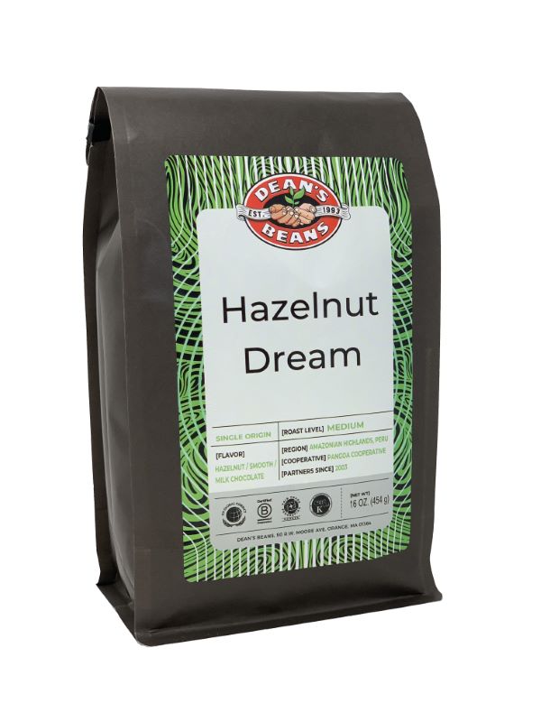 Hazelnut Dream Coffee - Front Label